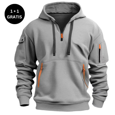 Dropped Shoulder Hooded Sweatshirt Men's Women's Plus Size Loose Pullover