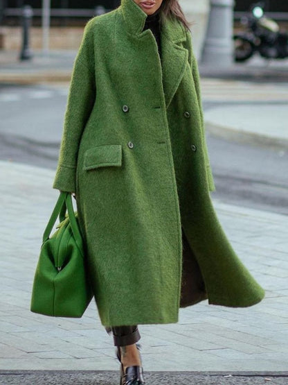 Women's Long Woolen Temperament Commuting Coat