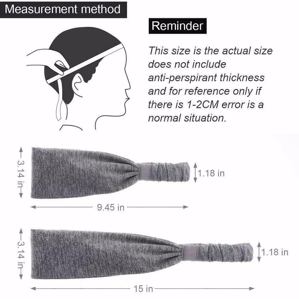 Sports Non-Slip  Headbands For Men & Women -5 Pack