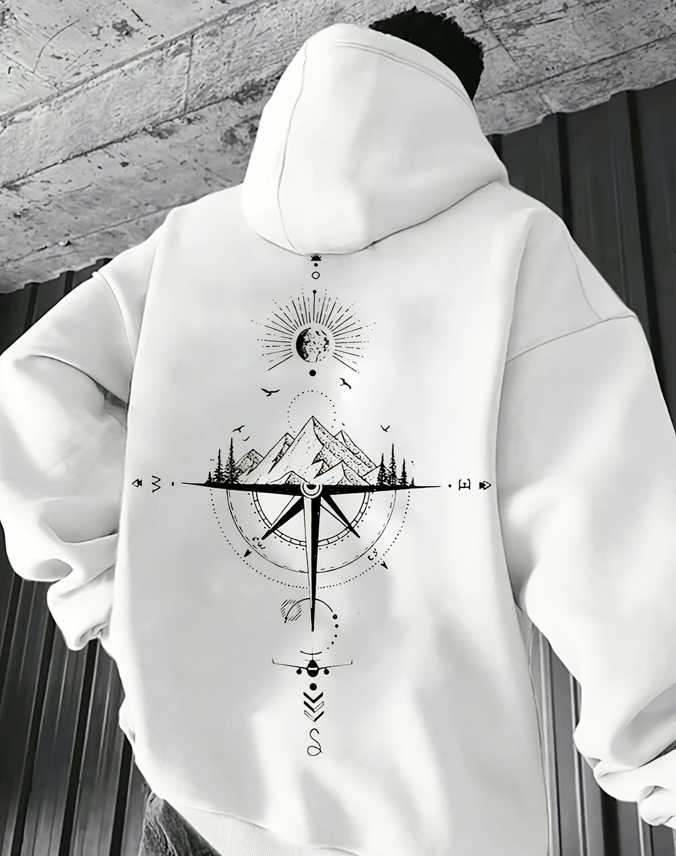 Mens Autumn And Winter  Casual Drawstring Hoodie