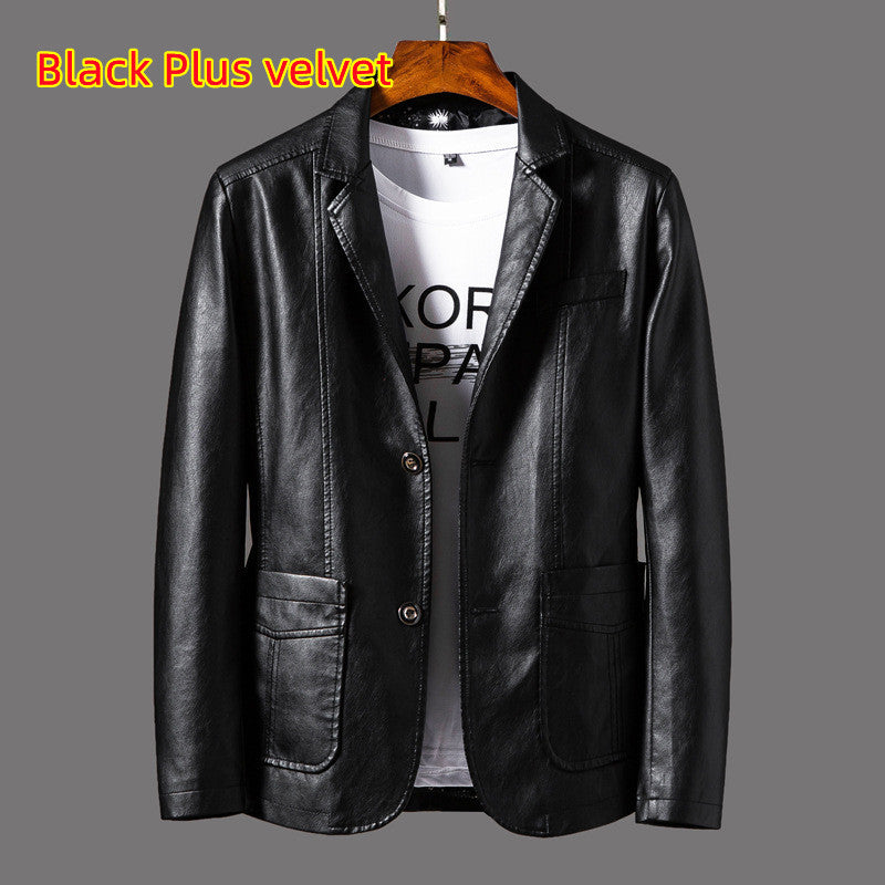 Leather Men's Autumn And Winter Jacket