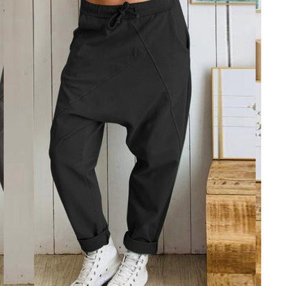 Women's Drawstring Cotton Harem Pants