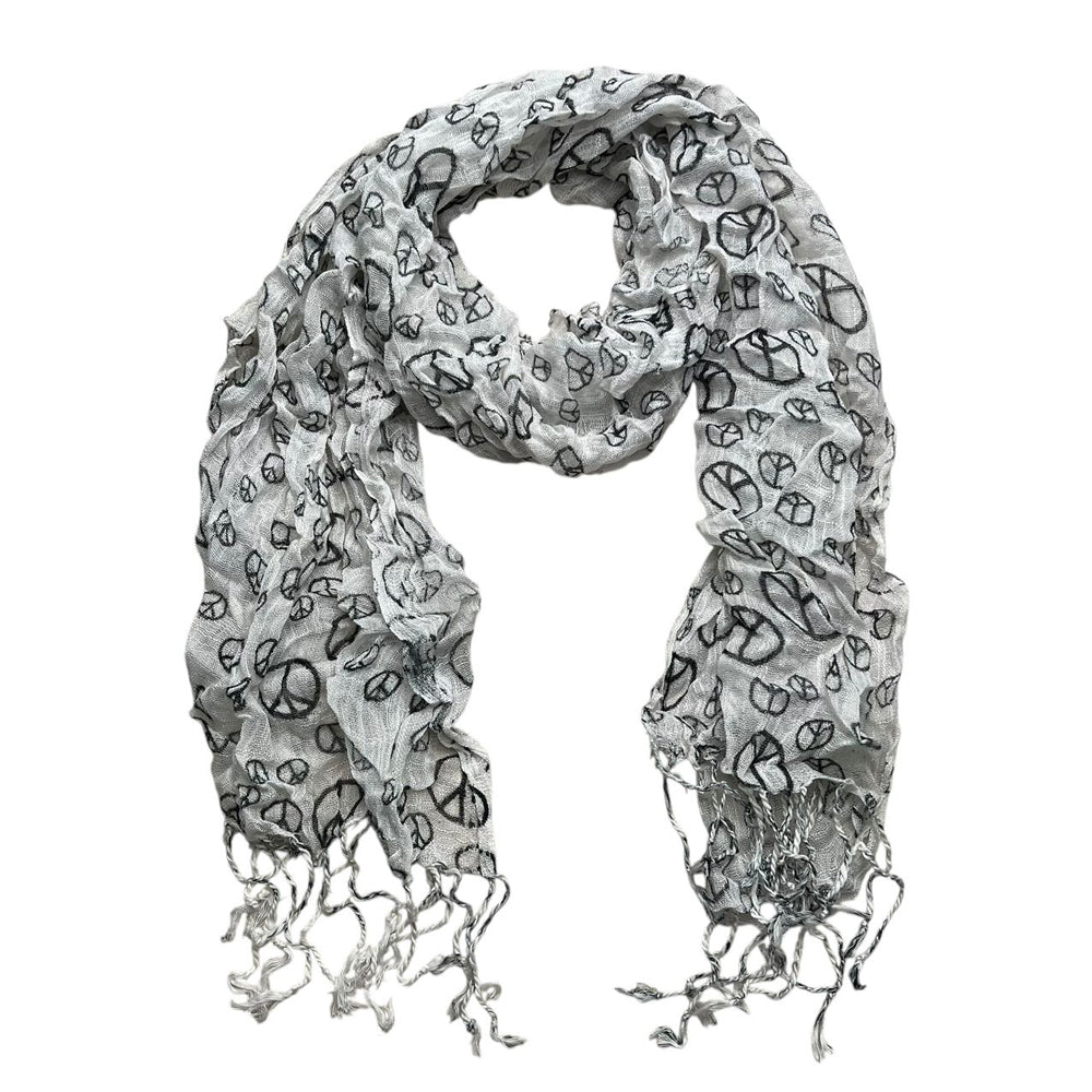 Monochrome Muse: 2-Pc Geometric Statement Scarf Set