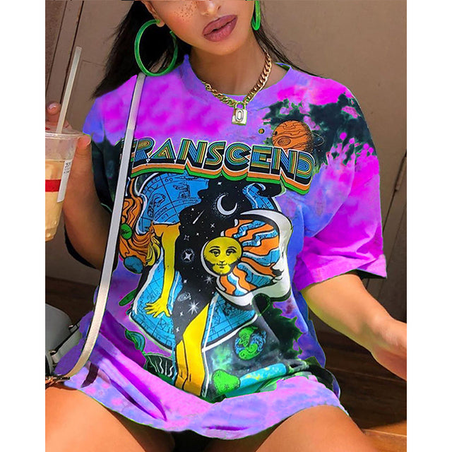 Women Oversize tie dye Summer T-shirt Season Prestige