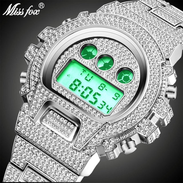 Digital Diamond Quartz Wristwatches Season Prestige
