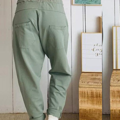 Women's Drawstring Cotton Harem Pants