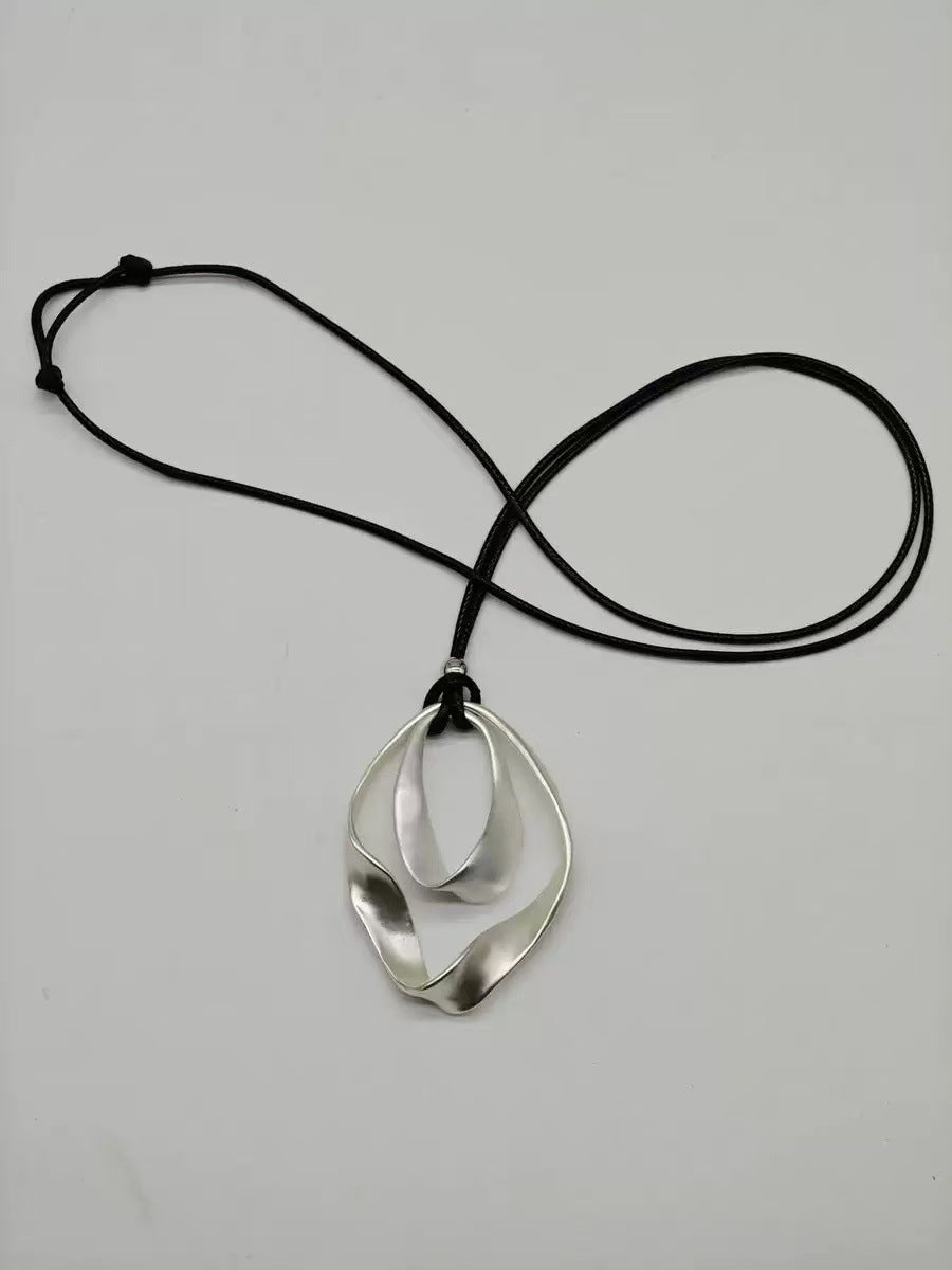Adjustable Leather-String Necklace - Geometric | Season Prestige