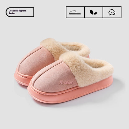 Women Men Non-slip Soft Slides Indoor Fluffy Home Cotton Shoes