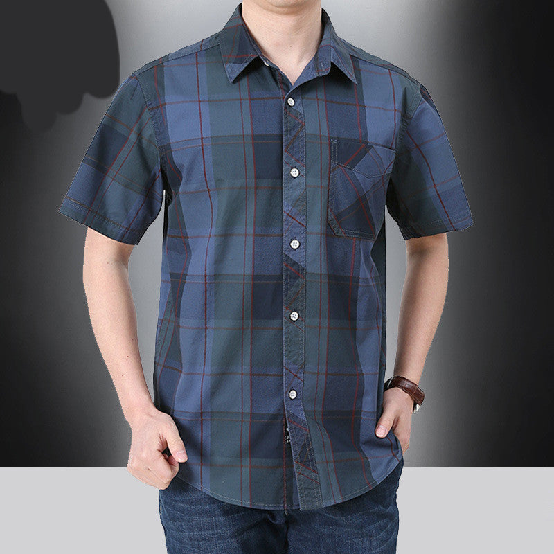 Short-sleeved Shirt Casual Men's Shirt Youth Summer Outfit Season Prestige