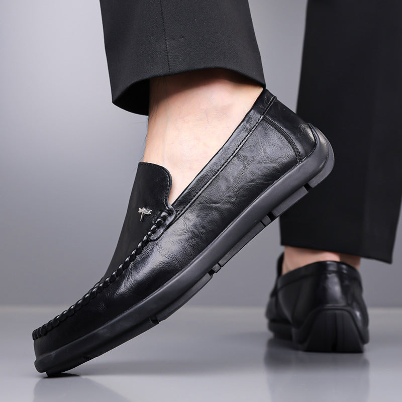 The Zenith Loafer in Black BT- 219: Trendy hand-stitched leather casual shoes  - Season Prestige 