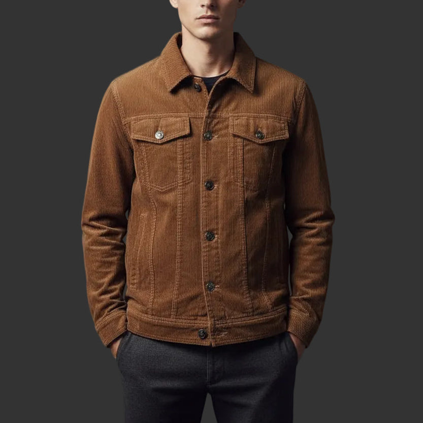 Prestige Men's Textured Corduroy Overshirt