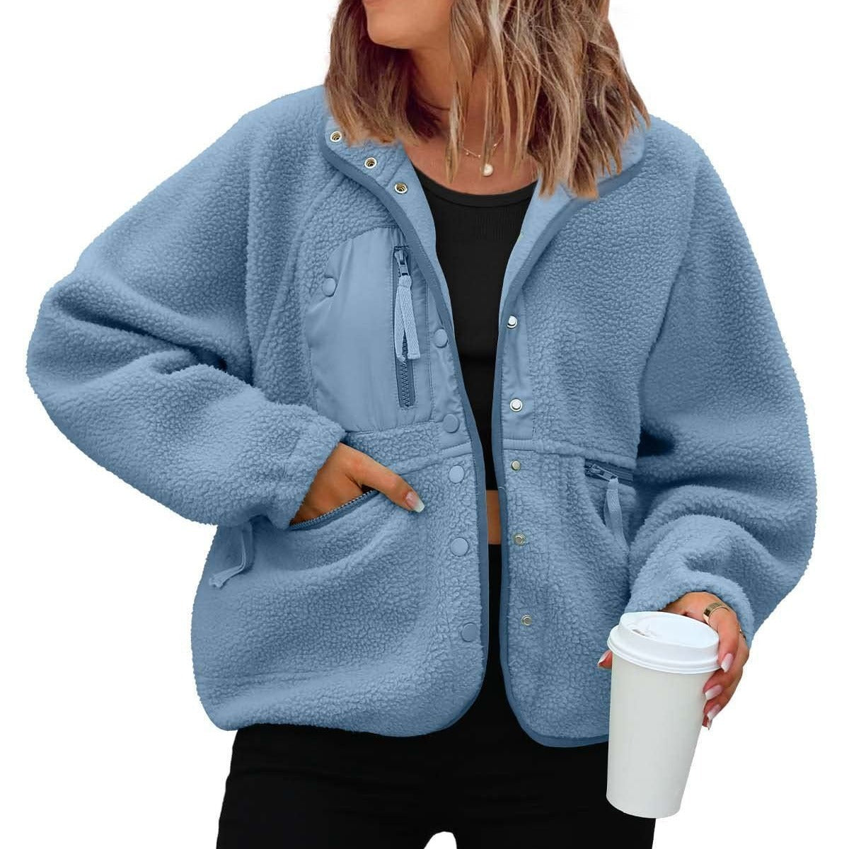 Sports Fleece And Leisure Sweater Jacket Top