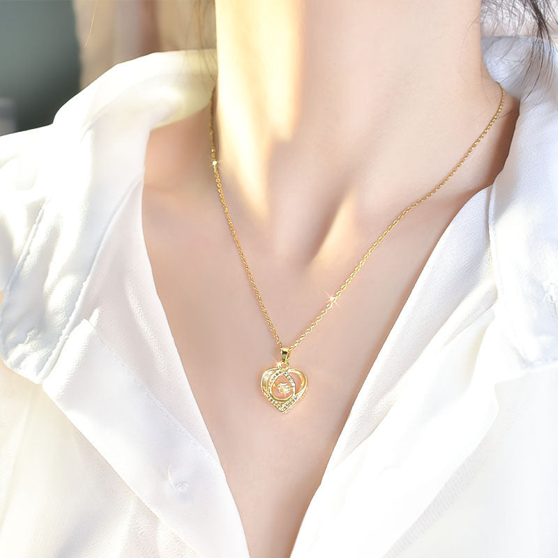 Heart-shaped Necklace For Valentine's Day Gift