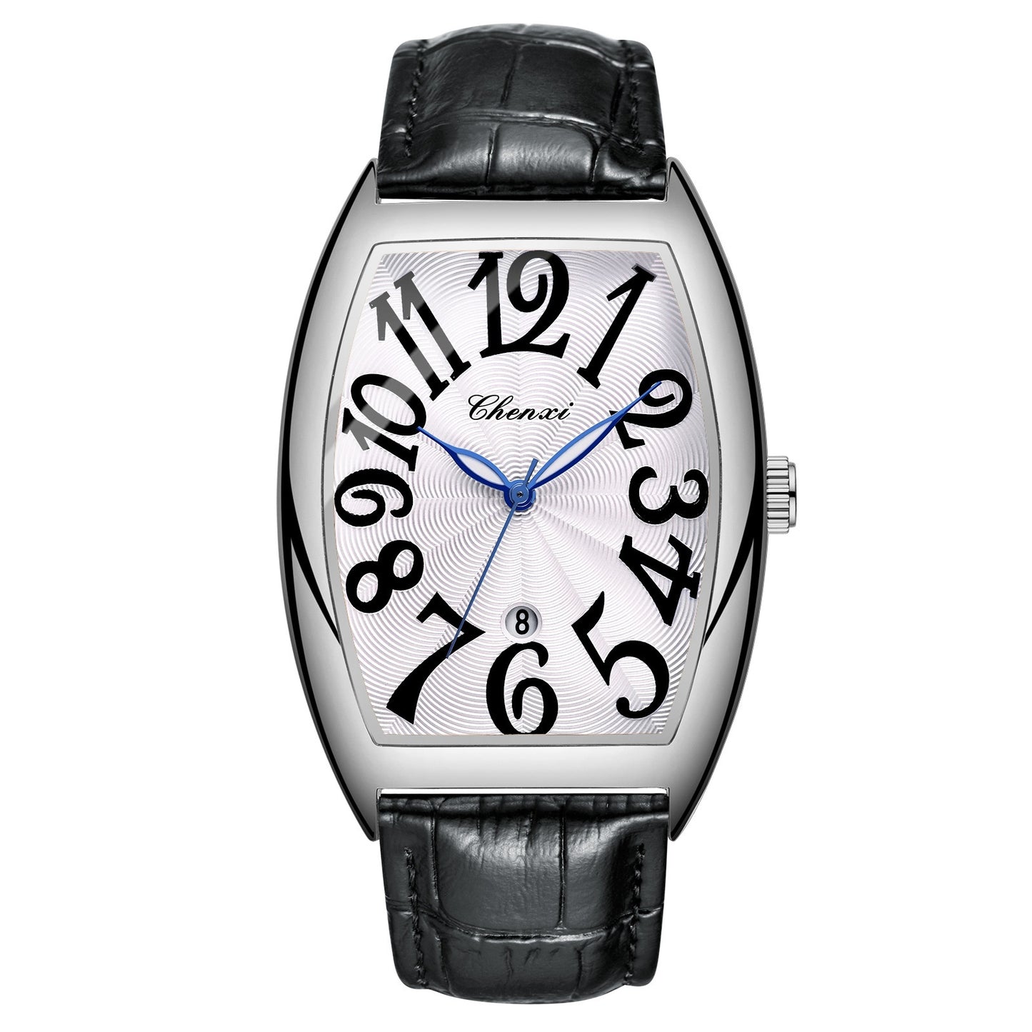 Men’s Digital Watch with Leather Belt | Retro Calendar Timepiece