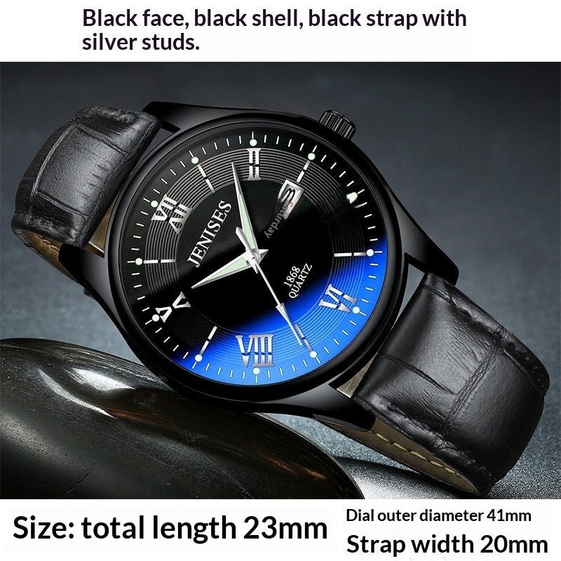 Men's Ultra-Thin Quartz Sports Watch | Luminous Waterproof Student Timepiec