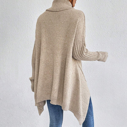 Women's Winter Loose Long Sleeve Knitted Turtleneck Sweater