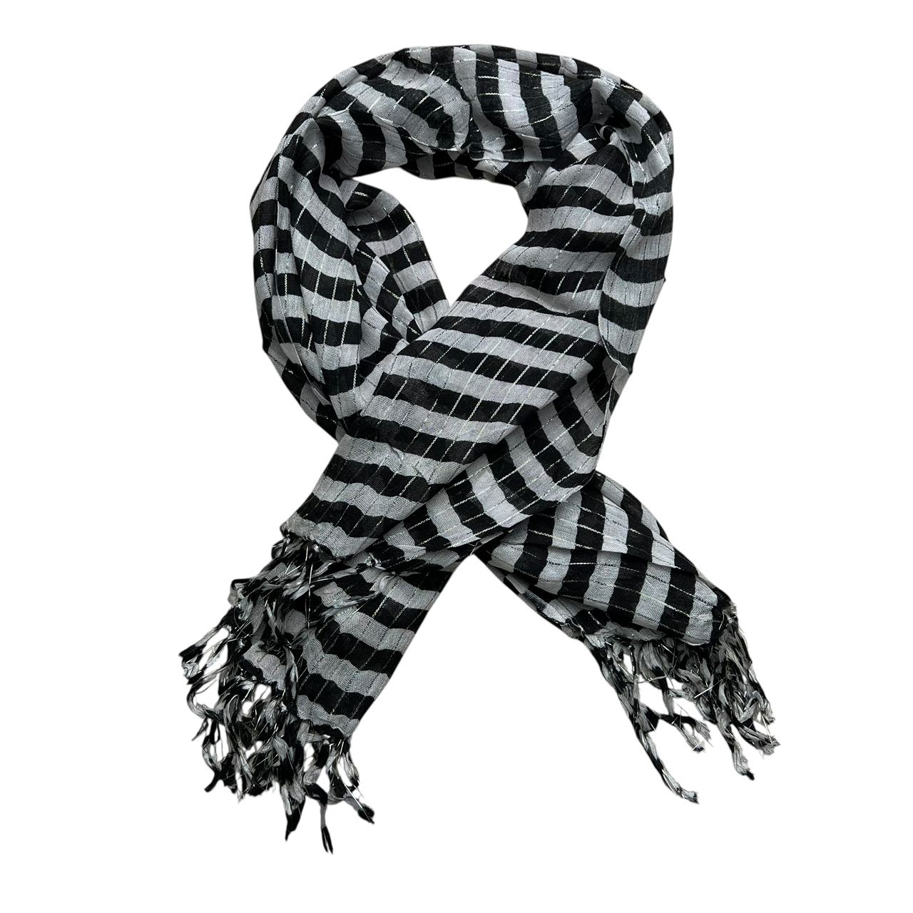 Monochrome Metallic Duo  Signature Square Scarf Set