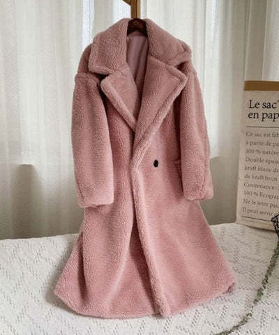 Seadonprestige Faux Fur Coat Winter Warm Thickening Long Windbreaker Women's