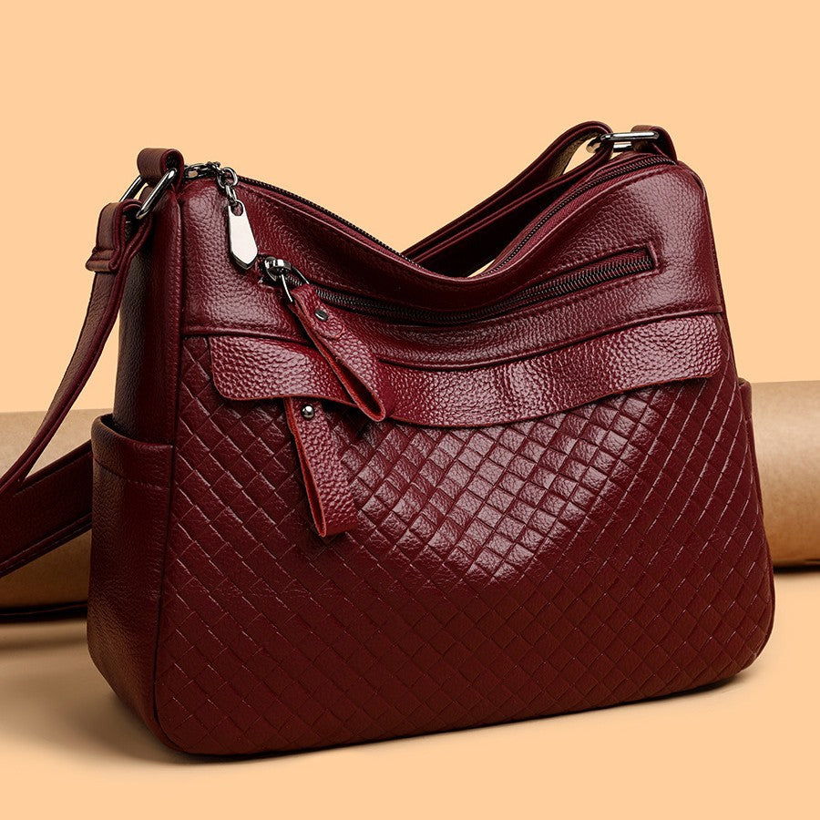 Multi-Layer Soft Leather Crossbody Bag | Season Prestige