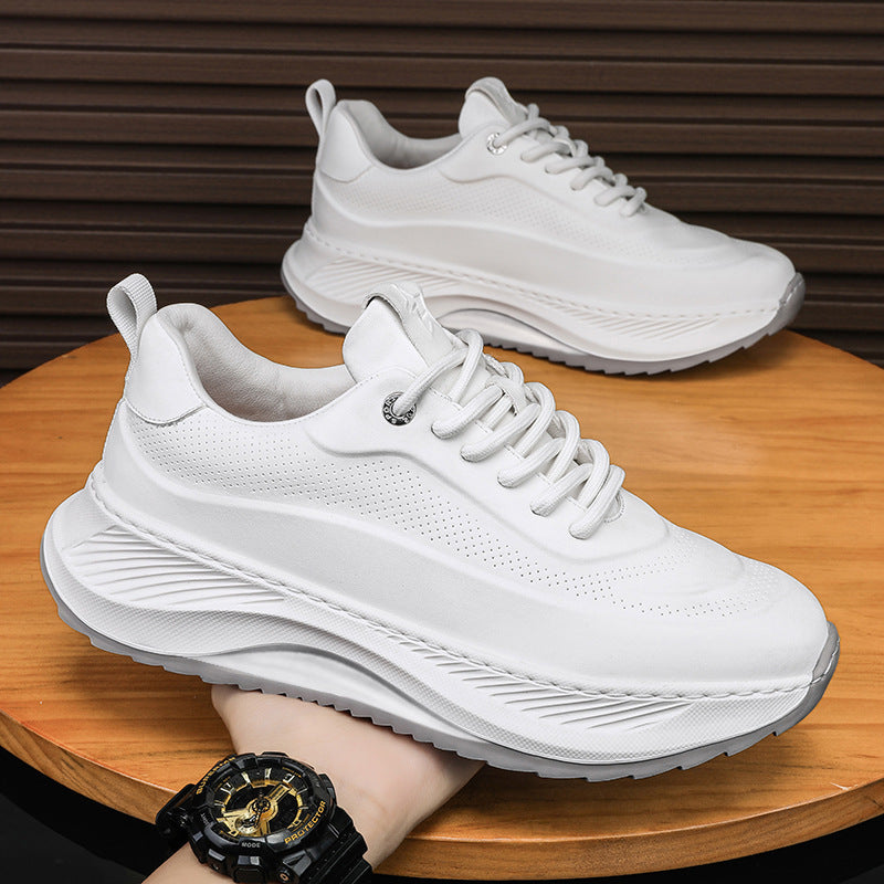 Men's Thick-soled Sports Shoes Casual Breathable Sneakers Lace-up Shoes Boy