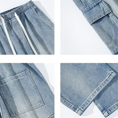 Trendy Retro Style Workwear Jeans For Men