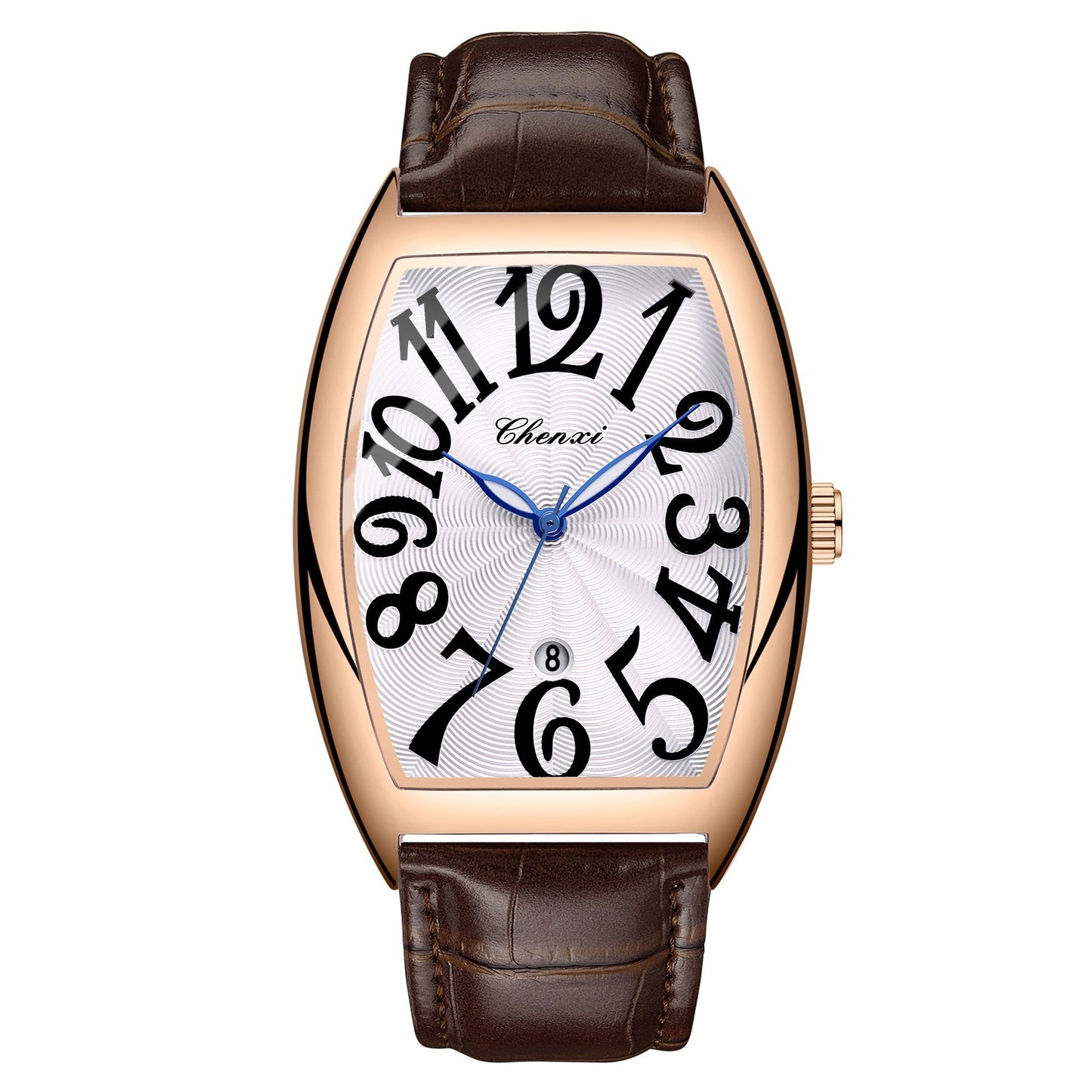 Men’s Digital Watch with Leather Belt | Retro Calendar Timepiece