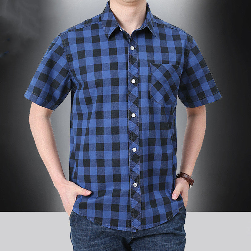 Short-sleeved Shirt Casual Men's Shirt Youth Summer Outfit Season Prestige