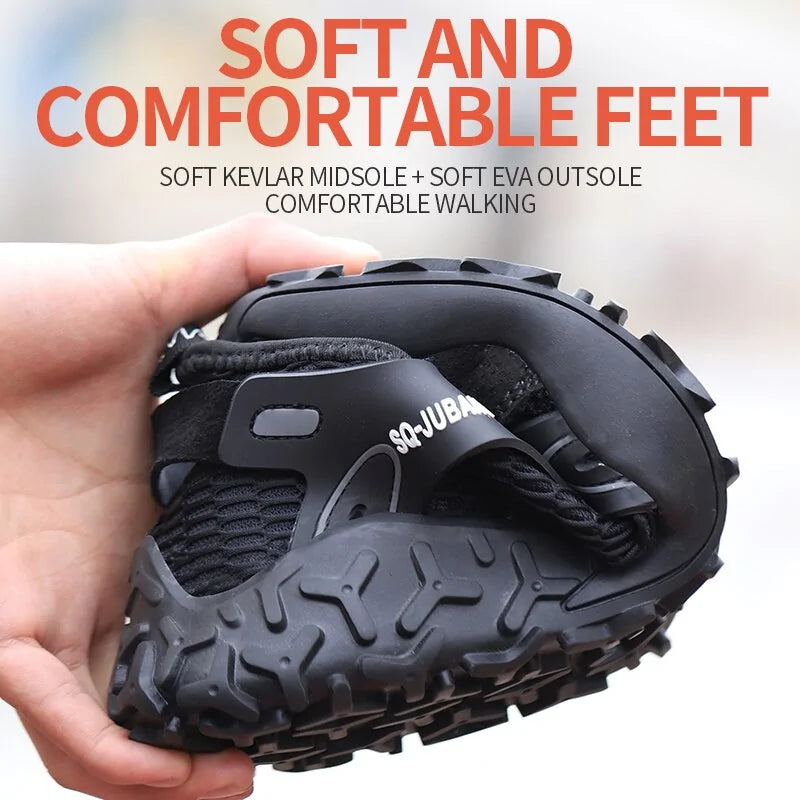 Anti-collision and Anti-smashing Breathable  Safety Shoes  Men's comfortable work Boots