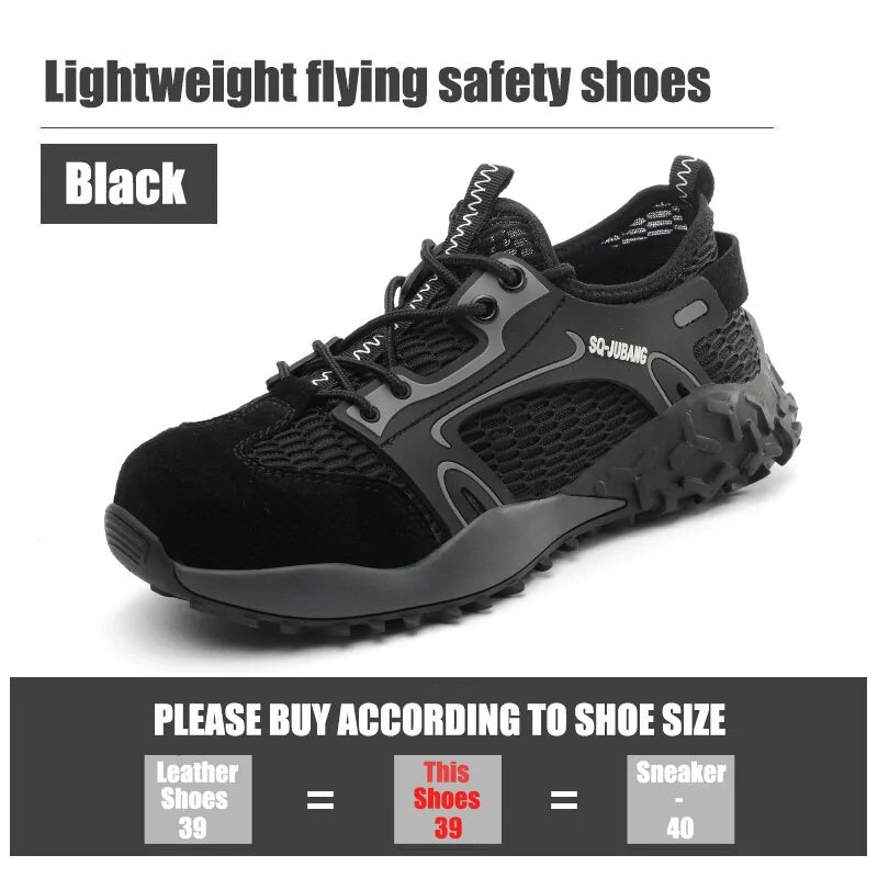 Anti-collision and Anti-smashing Breathable  Safety Shoes  Men's comfortable work Boots