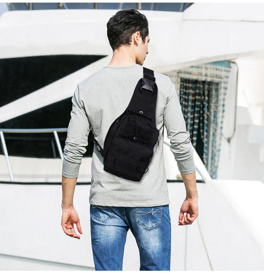 Mens Lightweight Backpack Shoulder Bag Travel Chest  Outdoor Hiking bag
