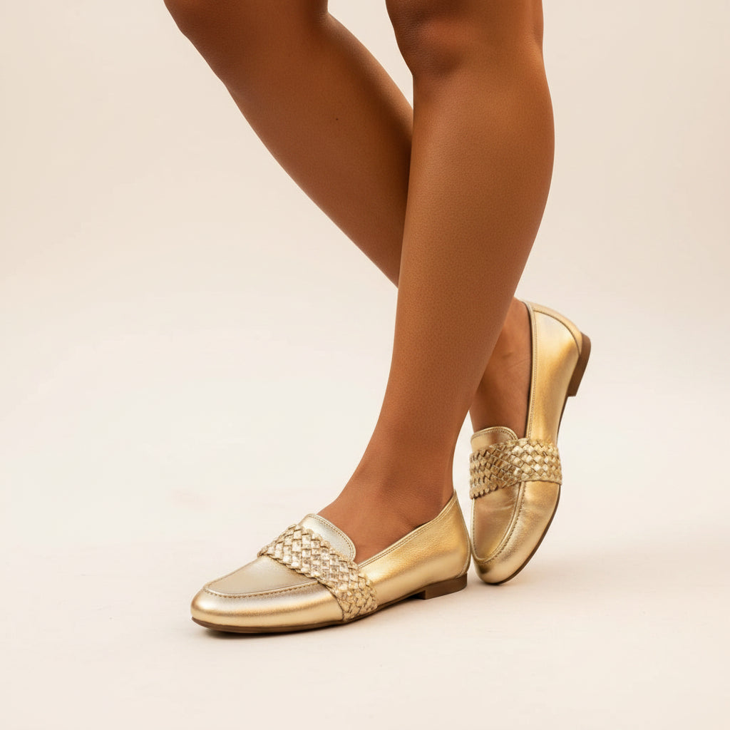 Mangara Golden Baru Leather Loafers - Summer