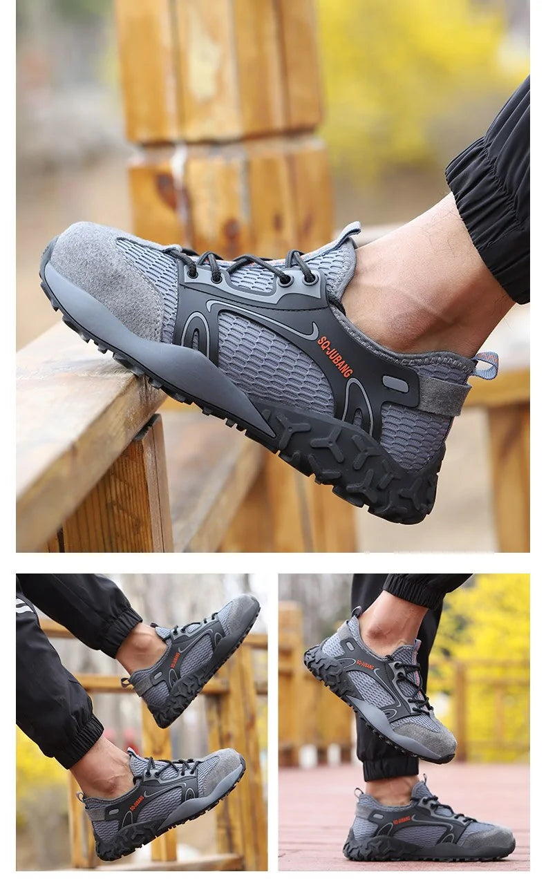 Anti-collision and Anti-smashing Breathable  Safety Shoes  Men's comfortable work Boots