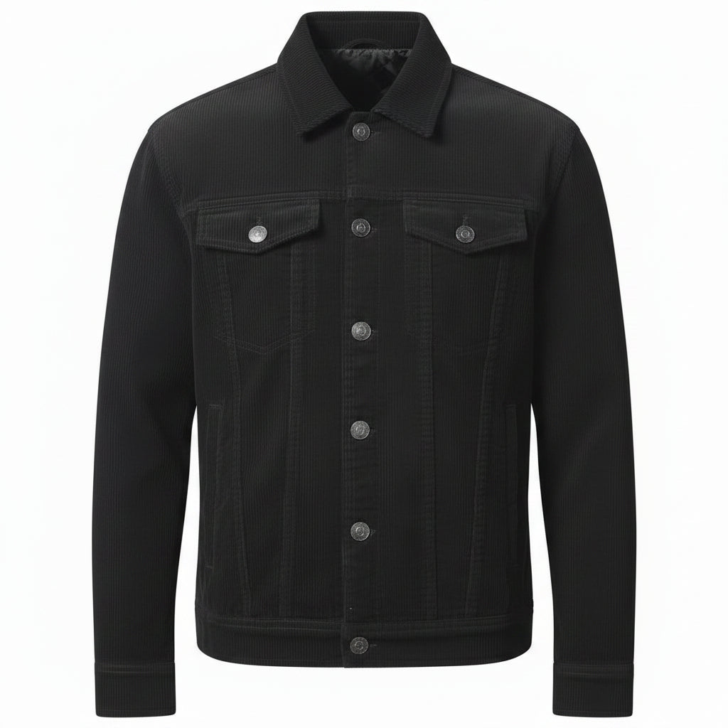 Prestige Men's Textured Corduroy Overshirt in rich cotton ribbed fabric by Season Prestige