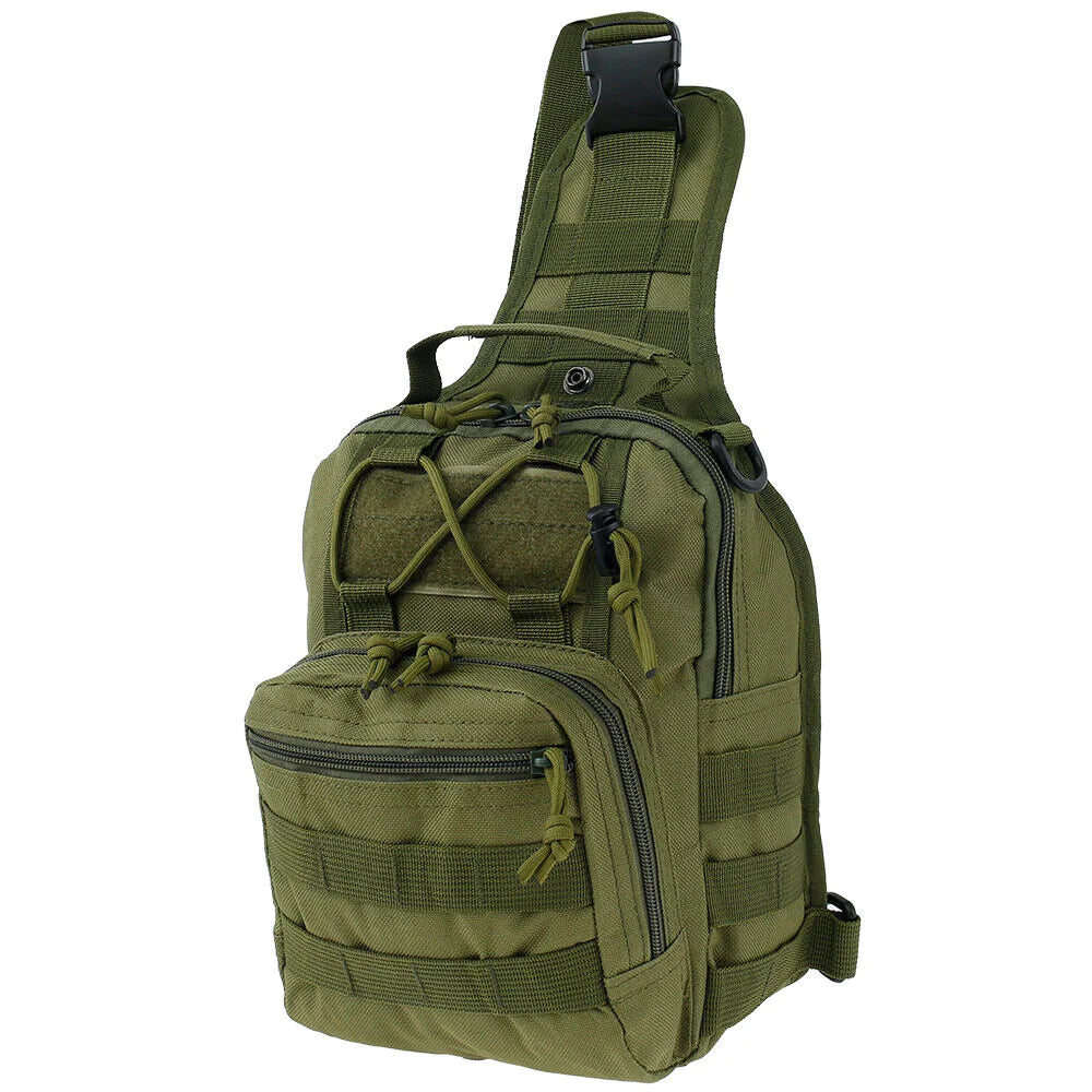 Mens Backpack Tactical Sling Shoulder Bag Molle Travel Chest Pack Outdoor Hiking bag