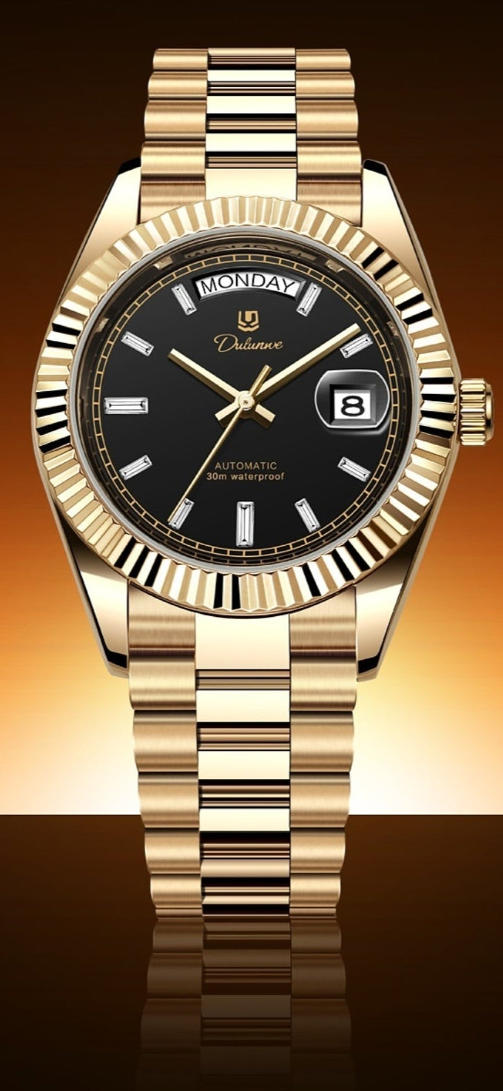 Dual-calendar Automatic Mechanical Mens Watch