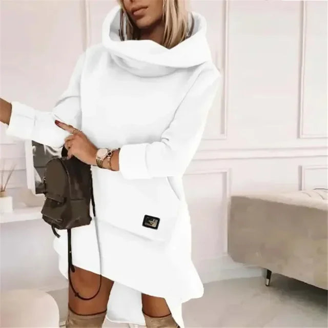 Spring Women's Long Sleeeve Hoodie Dress