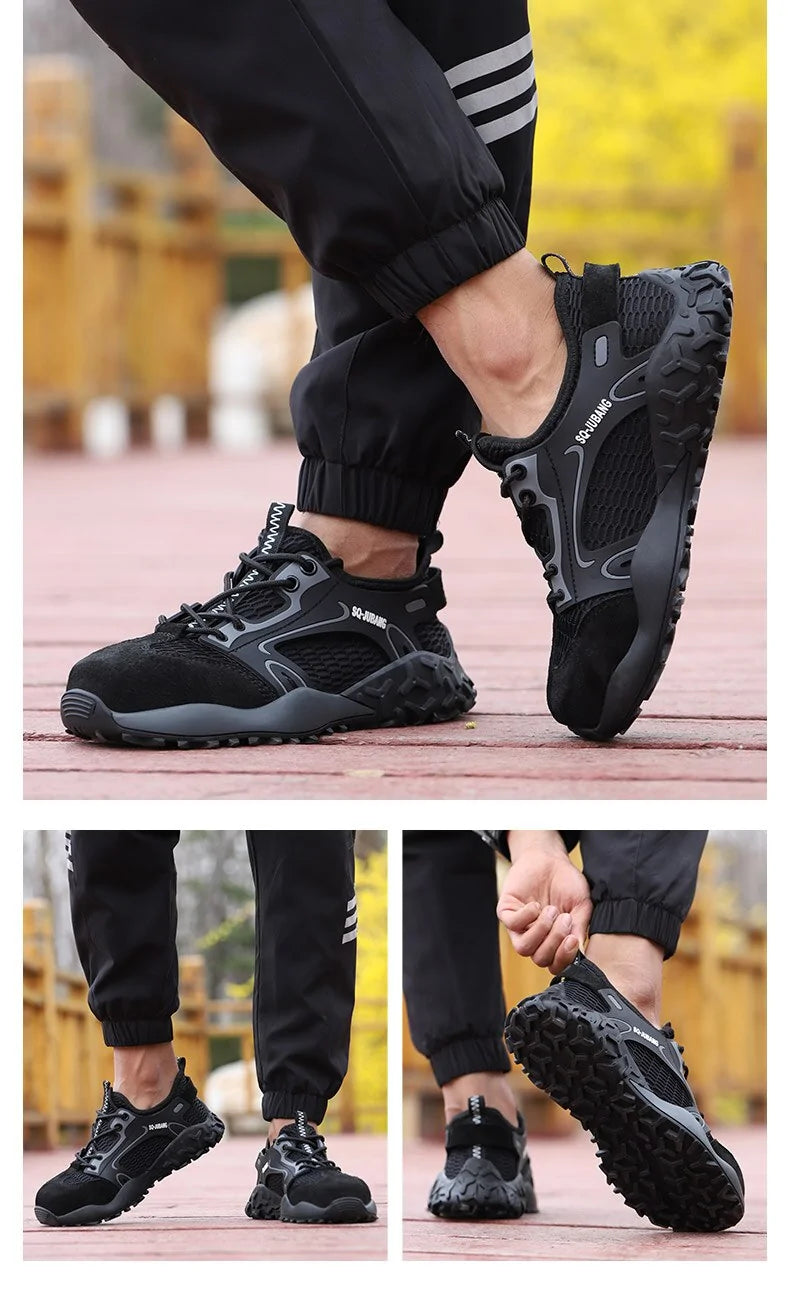 Anti-collision and Anti-smashing Breathable  Safety Shoes  Men's comfortable work Boots