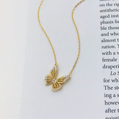 Clavicle Chain Butterfly Necklace Season Prestige