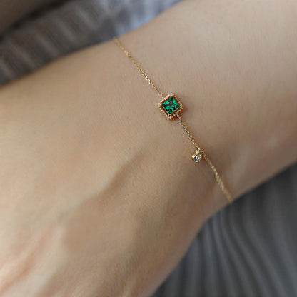 Emerald Crystal Chain Bracelet Season Prestige