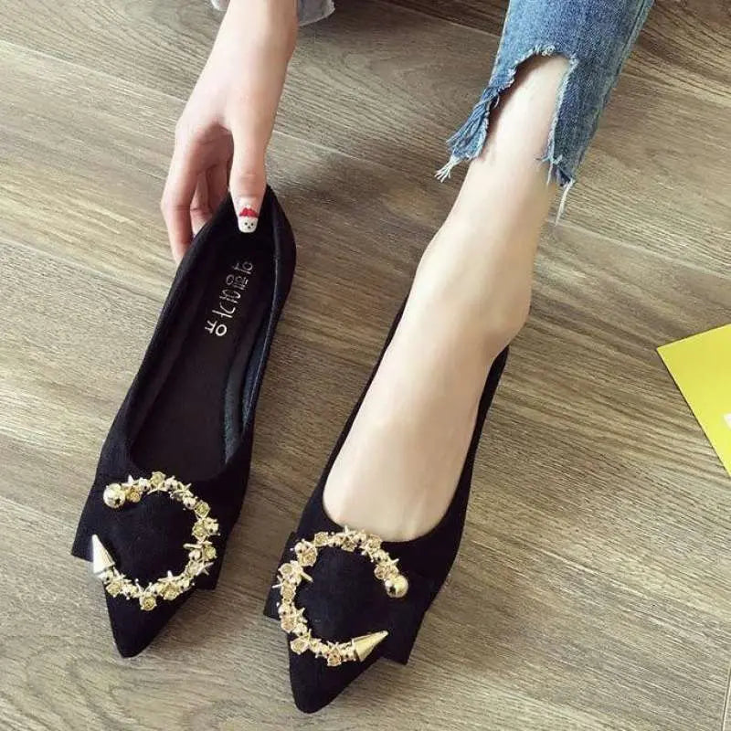 Shallow Mouth Tip Flats shoes - Season Prestige