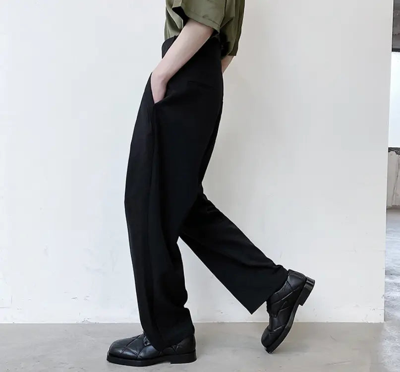 Men's Straight Tube High Waist Trousers - Season Prestige
