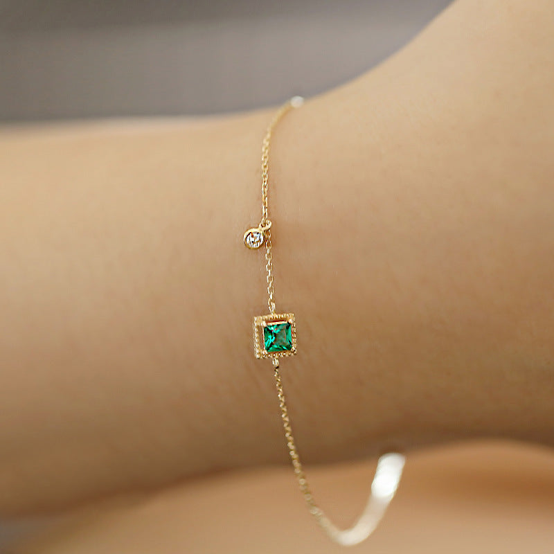 Emerald Crystal Chain Bracelet Season Prestige