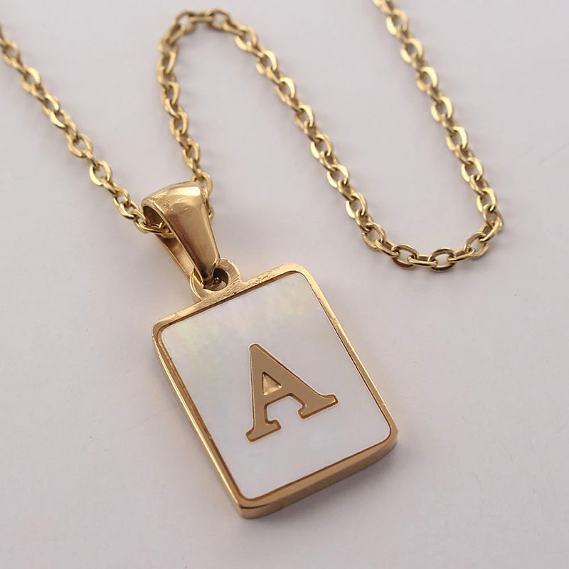 Lettered Chain Necklaces Season Prestige