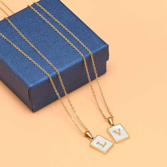 Lettered Chain Necklaces Season Prestige