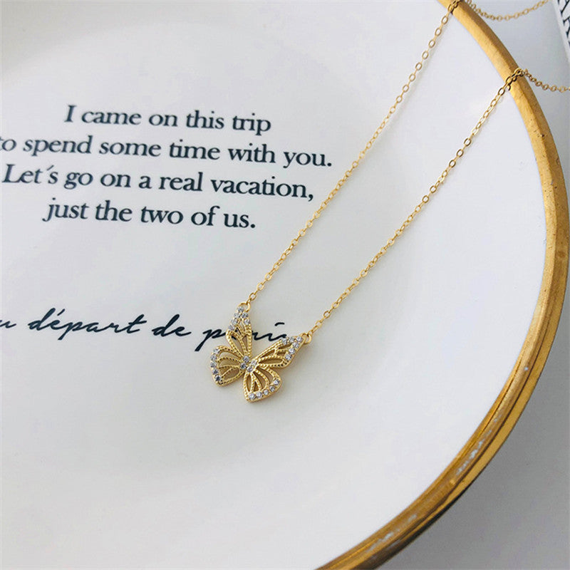 Clavicle Chain Butterfly Necklace Season Prestige