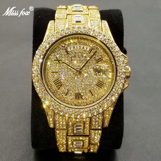 Full Iced Crystal Watch Season Prestige