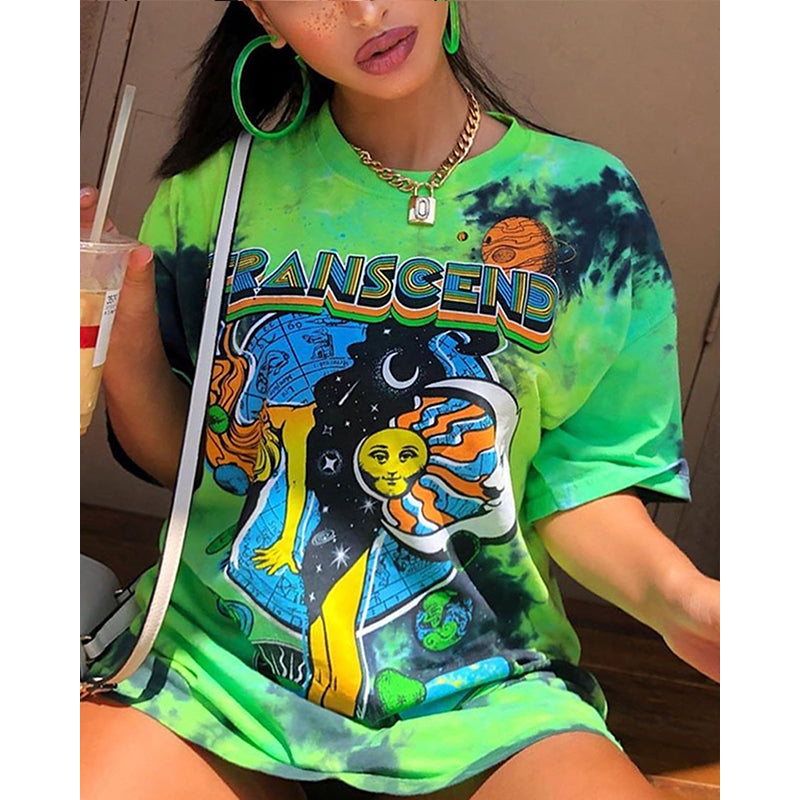 Women Oversize tie dye Summer T-shirt Season Prestige