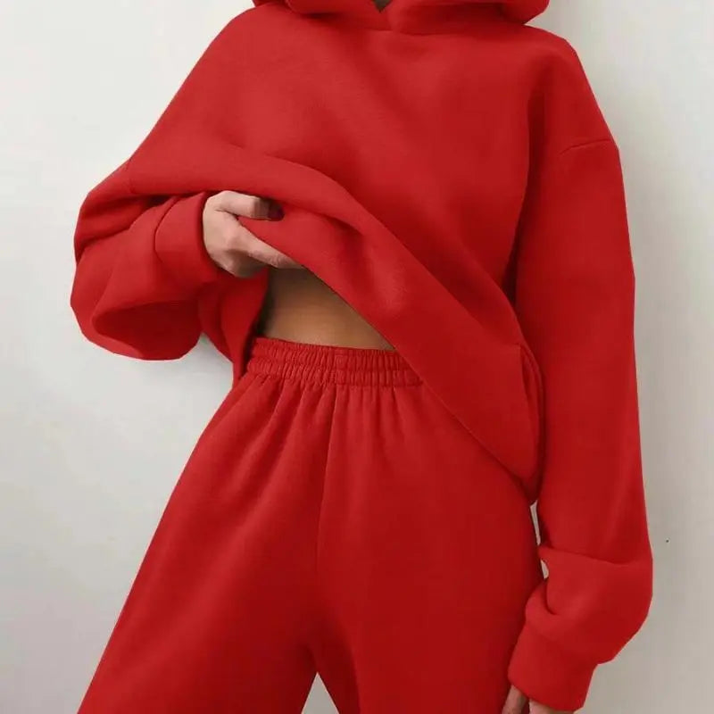 Women's Hooded Sweater Two-piece Suit - Season Prestige