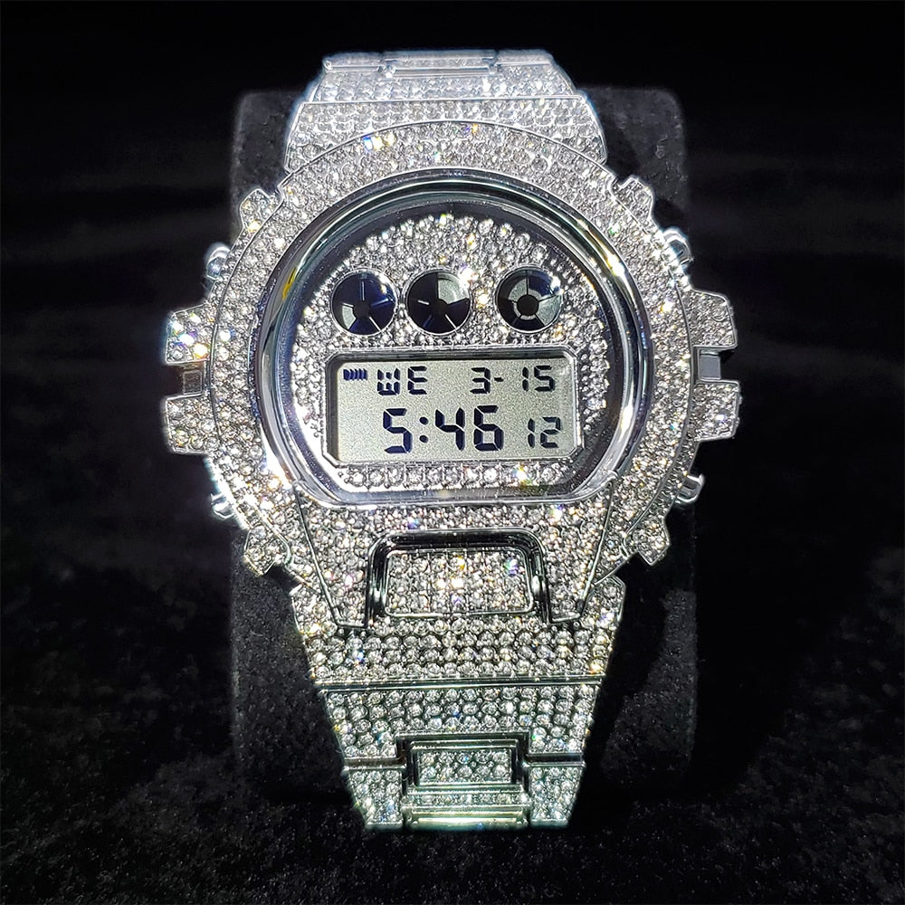 Digital Diamond Quartz Wristwatches Season Prestige