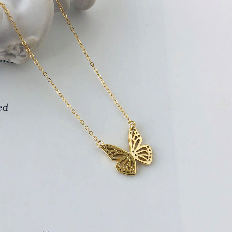 Clavicle Chain Butterfly Necklace Season Prestige